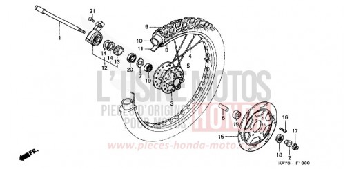 FRONT WHEEL NX125S de 1995